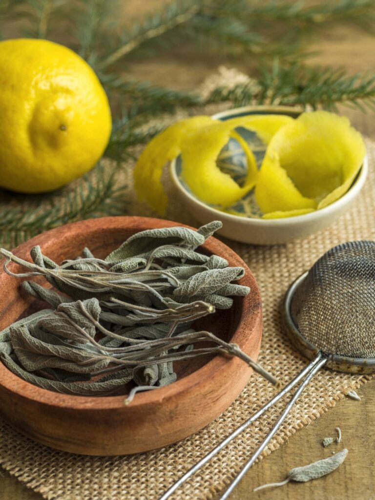 Lemon scent sage scent