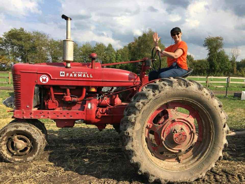 antique tractor decor